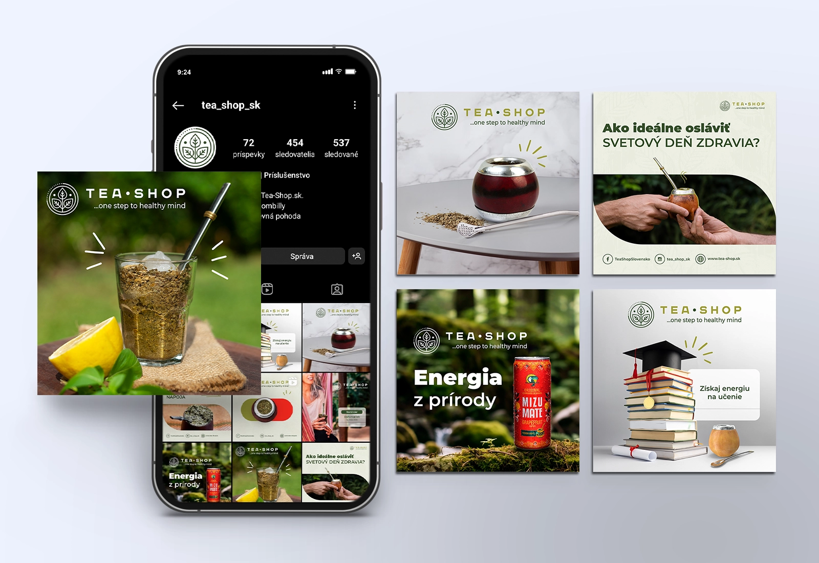 Správa sociálnych sietí Tea-Shop